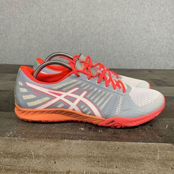 Asics Fuze X TR shoes womens 12 grey coral orange running athletic S663N - Picture 1 of 9